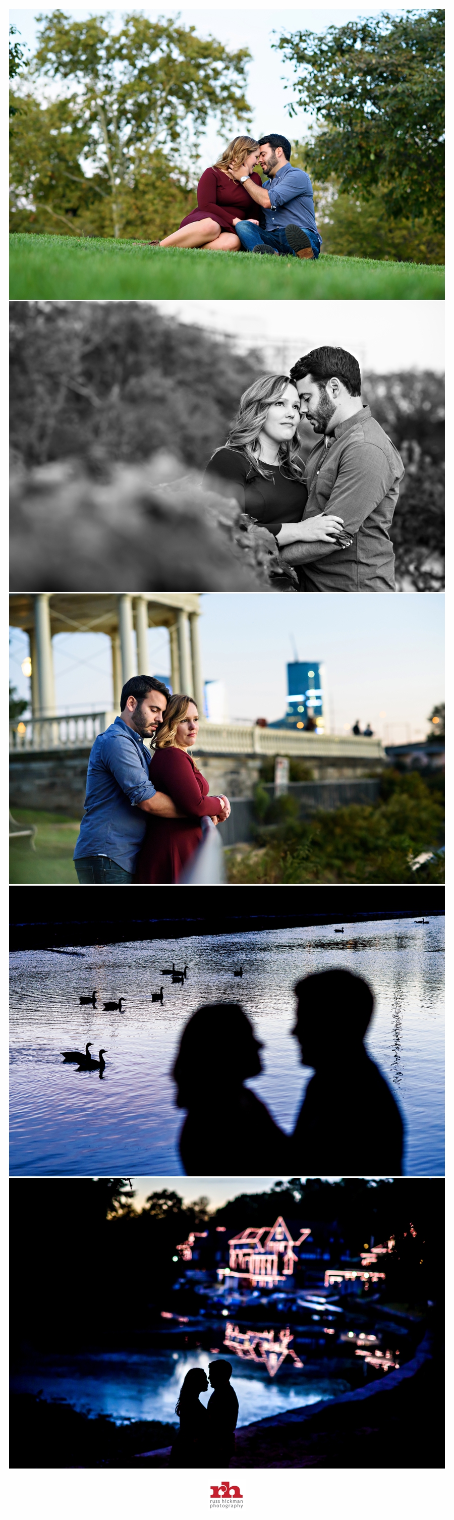 An engagement session at boat house row with a cute couple in love.